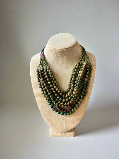 Sari Silk Necklace - 12 Strands